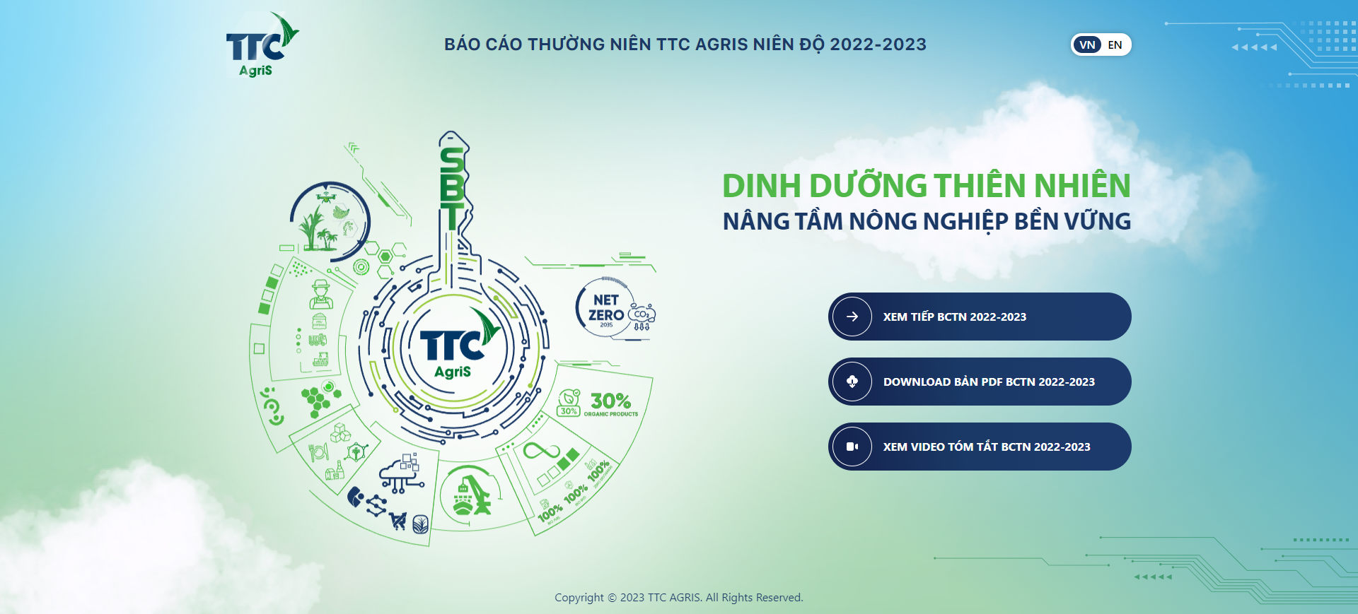 Chính thức golive Báo cáo thường niên NĐ 2022-2023 phiên bản Smart Website